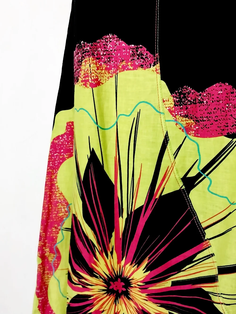 🔵BOGO FREE🔵Alain Weiz  Dress Floral Statement Linen Blend Sz 14 - Picture 4 of 8